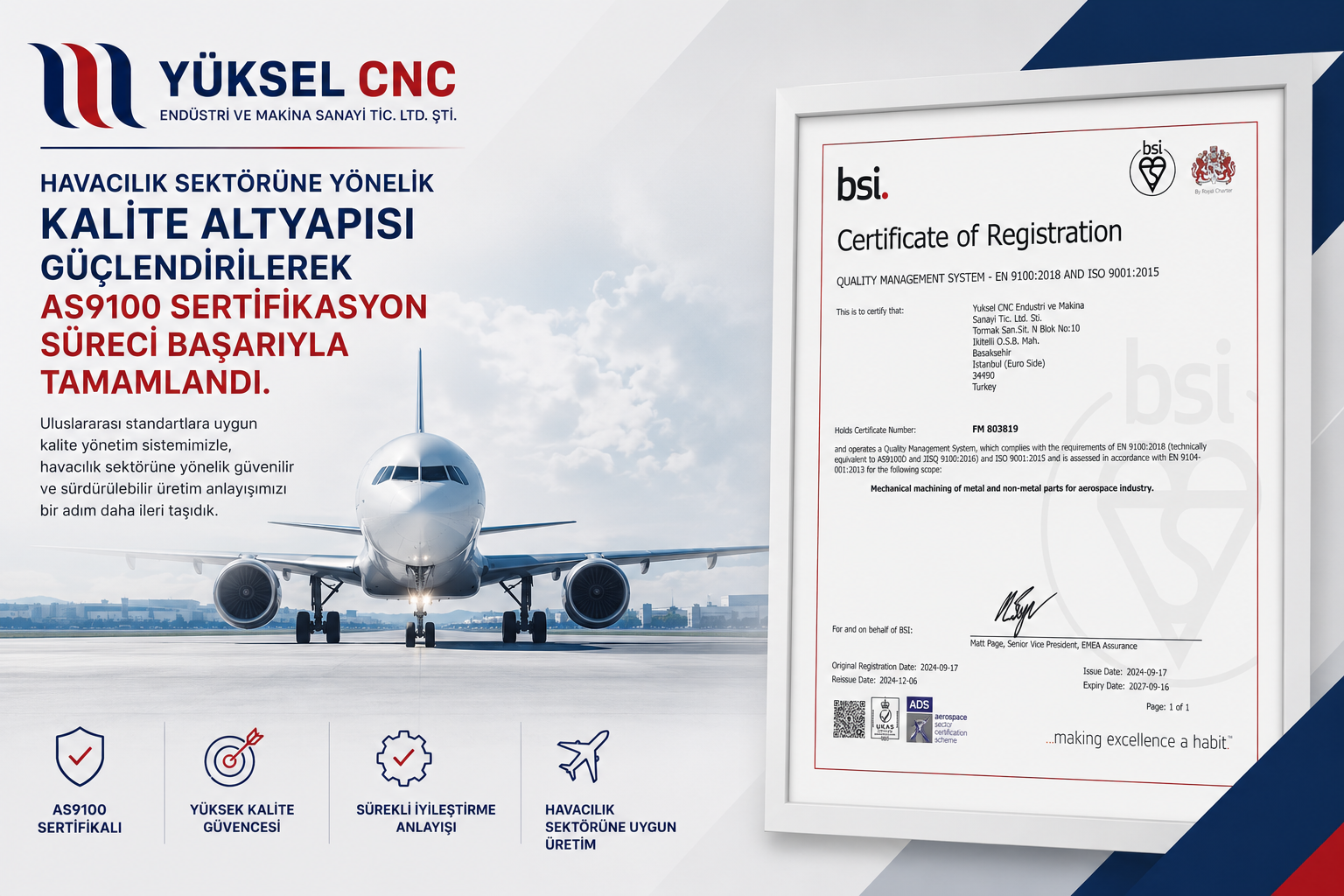 AS9100 Sertifikasyonu